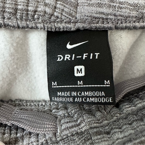Nike Youth Size Medium Grey Joggers with Drawstrings & Mesh Lined Pockets - Picture 6 of 8